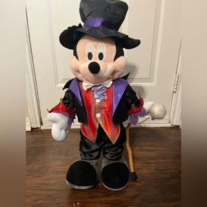 Gemmy Disney Mickey Mouse Vampire Dracula 25" Plush Figure Halloween Stands
